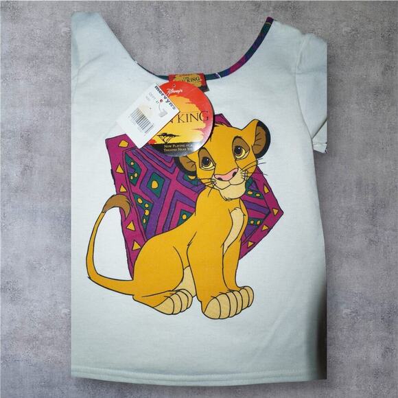 Deadstock Vintage Disney Lion King Simba T-Shirt –Size 6 Made in USA 90s Tee NWT - Picture 3 of 11